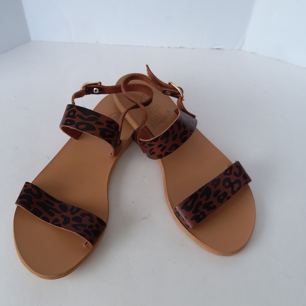 ANCIENT GREEK SANDALS leopard print